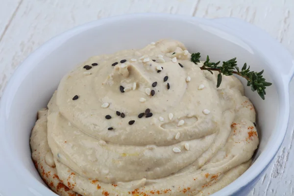 Hummus z oleju i przyprawy — Zdjęcie stockowe
