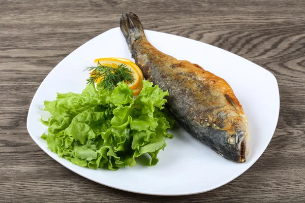 Kızarmış alabalık balık