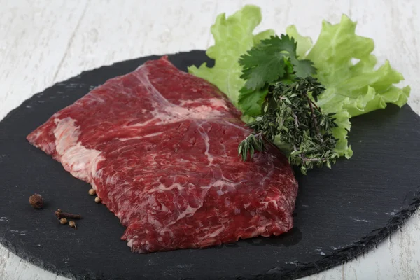 Surový mačetou steak — Stock fotografie