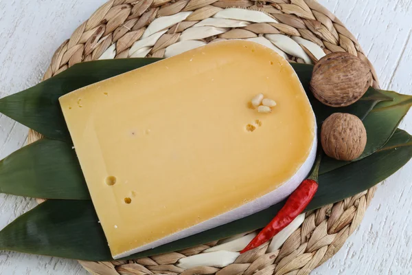 Hard yellow cheese — Stock Photo, Image