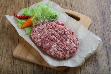 Çiğ burger pirzola