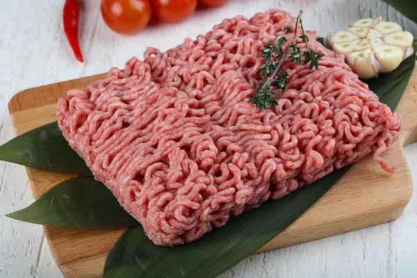 Rohes Rindfleisch mikroskopiert — Stockfoto