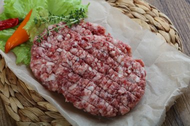 Çiğ burger pirzola