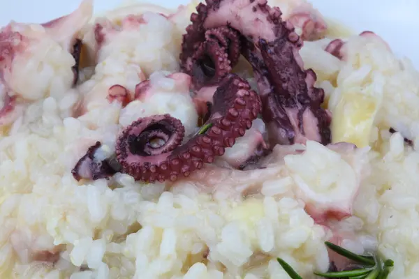 Heerlijke Risotto met octopus — Stockfoto