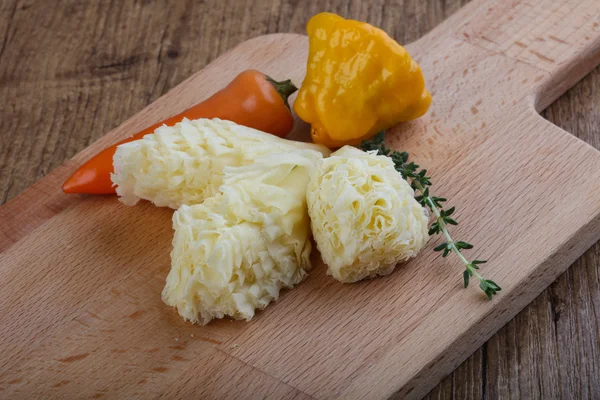 Köstlicher Käse tete de moin — Stockfoto