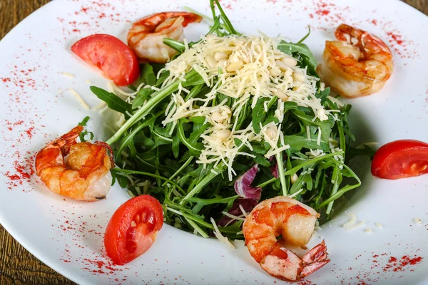 Salad with prawn and rucola — Stock Photo, Image