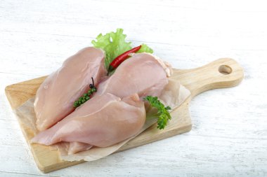 Çiğ tavuk göğsü.