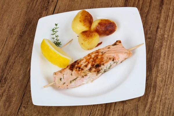 Delicious Baked salmon — Stock Photo, Image