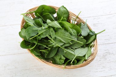 taze ıspanak yaprakları