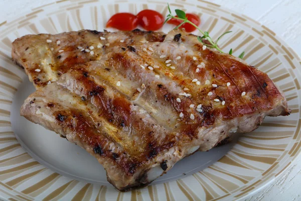 Costillas de cerdo asadas — Foto de Stock