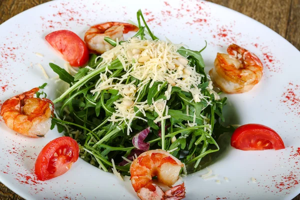 Salad with prawn and rucola — Stock Photo, Image