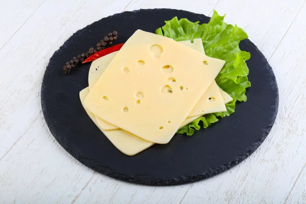 Delicious Sliced cheese — Stock Photo, Image