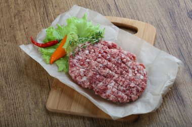 Çiğ burger pirzola