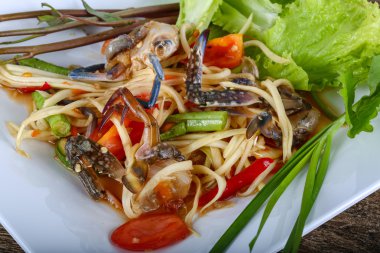 Yengeç Salatası lezzetli Tay baharat