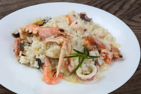 Delicious Seafood mix risotto — Stock Photo, Image
