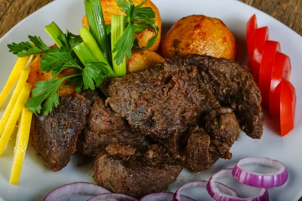 Sıcak ızgara karaciğer