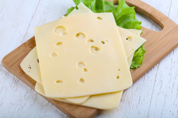 Delicious Sliced cheese — Stock Photo, Image