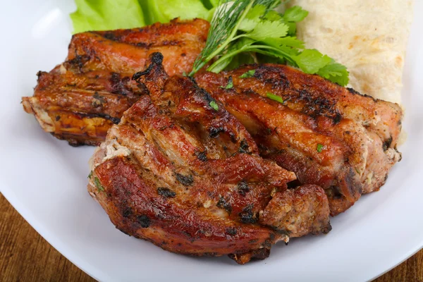 Costillas de cerdo barbacoa — Foto de Stock