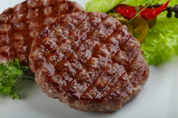 Costolette di hamburger alla griglia — Foto Stock