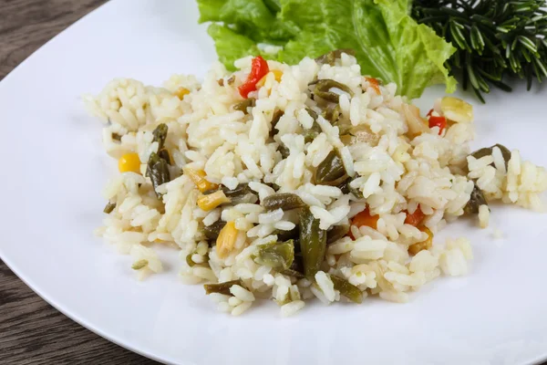 Sebze ile haşlanmış pirinç — Stok fotoğraf