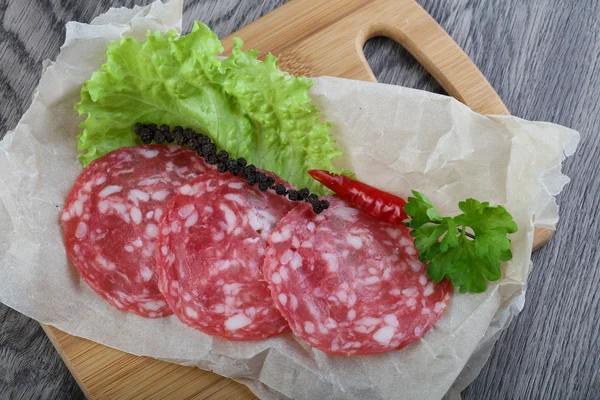 Spanish salami sausage — Stock Photo, Image