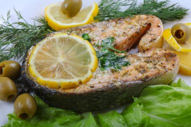 fırında somon steak