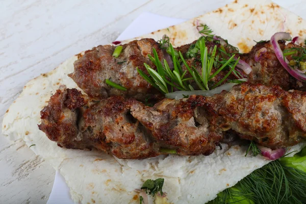 Gegrilde Lamb kebab — Stockfoto