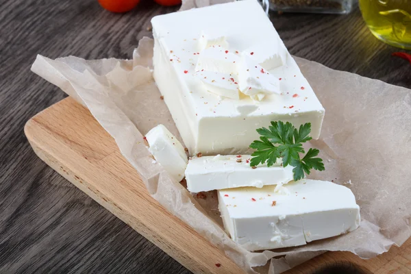 Delizioso formaggio feta — Foto Stock