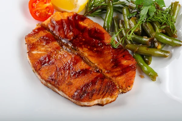 Pikante gegrilde zalm — Stockfoto