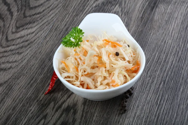 Fermented cabbage sauerkraut — Stock Photo, Image