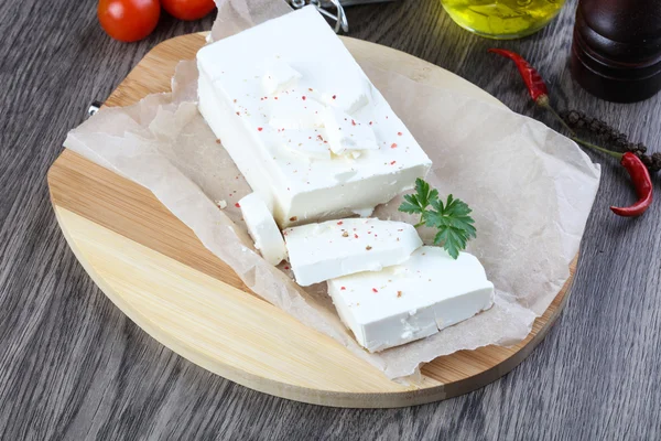 Delizioso formaggio feta — Foto Stock