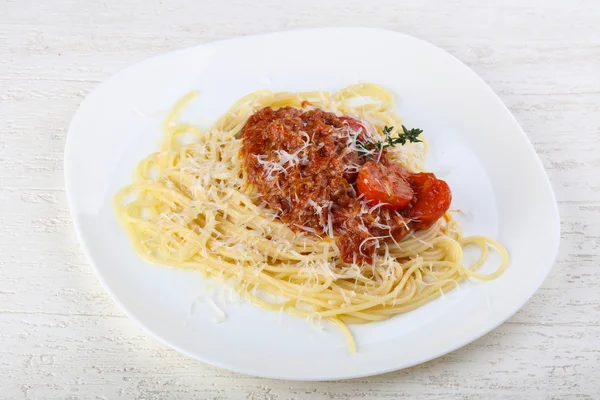 Delicioso espaguete bolonhesa — Fotografia de Stock