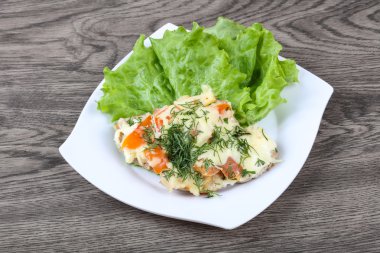 Kaplı et peynir ve domates