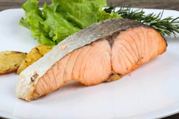 Baked dietary salmon — Stock Photo, Image