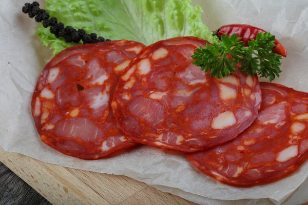 Salsiccia piccante Chorizo — Foto Stock