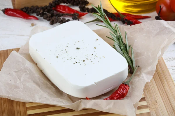 Feta ost bit — Stockfoto