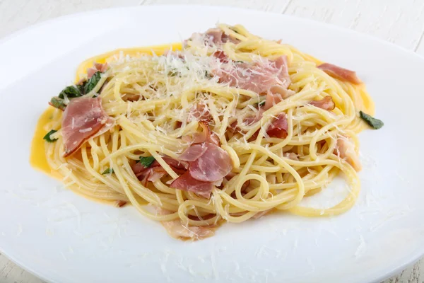 Deliziosa Pasta carbonara — Foto Stock