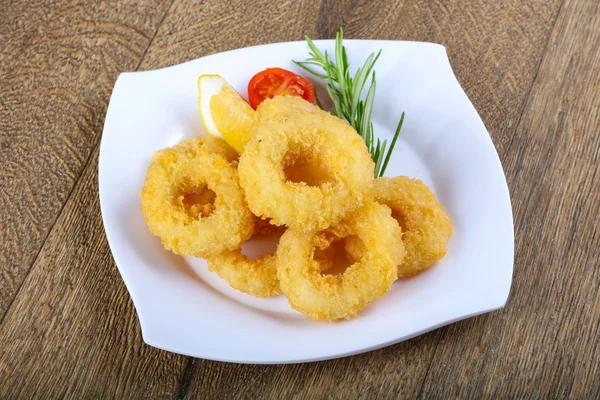 Gebratene Calamari-Ringe — Stockfoto