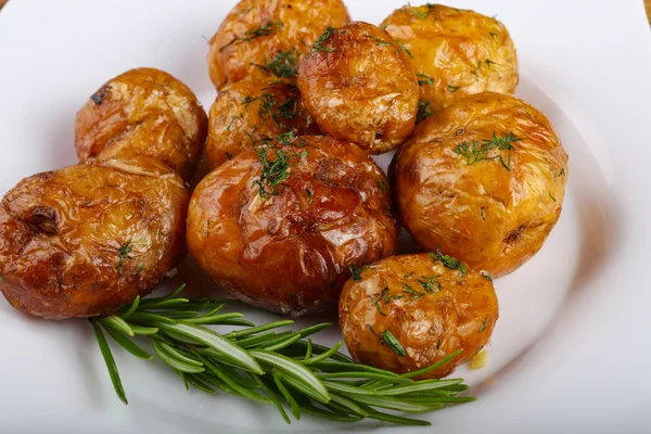 Genç fırında patates