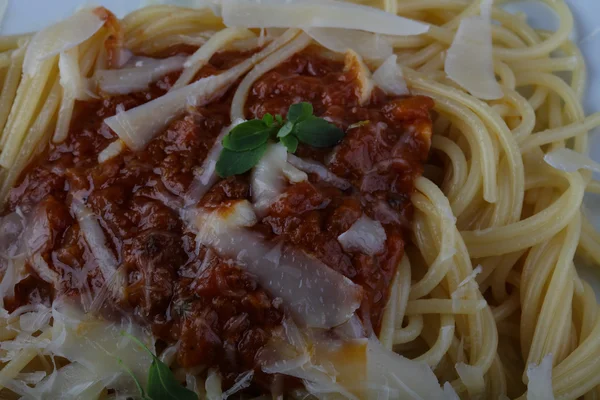 Deliziosi spaghetti bolognese — Foto Stock