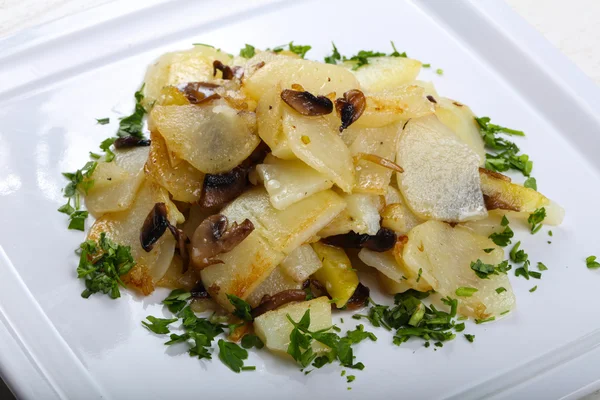 Roasted potato with dill — Stock Photo, Image