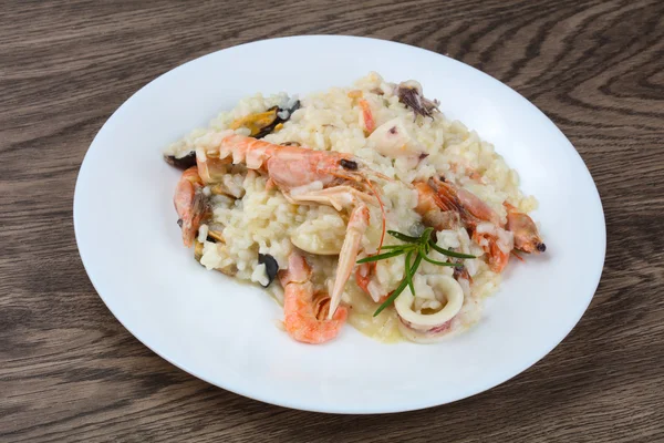 Seafood mix risotto — Stockfoto