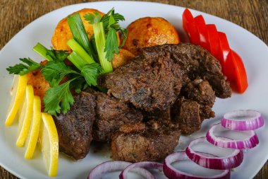 Sıcak ızgara karaciğer