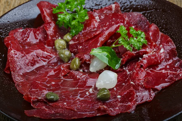 Delicious Beef carpaccio — Stock Photo, Image