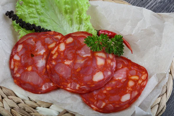 Salsiccia piccante Chorizo — Foto Stock