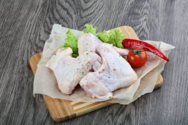 Çiğ tavuk kanadı.