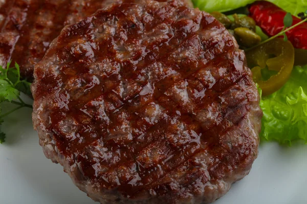 Gegrilde Hamburger schnitzels — Stockfoto