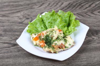 Kaplı et peynir ve domates