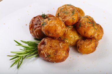 Genç fırında patates