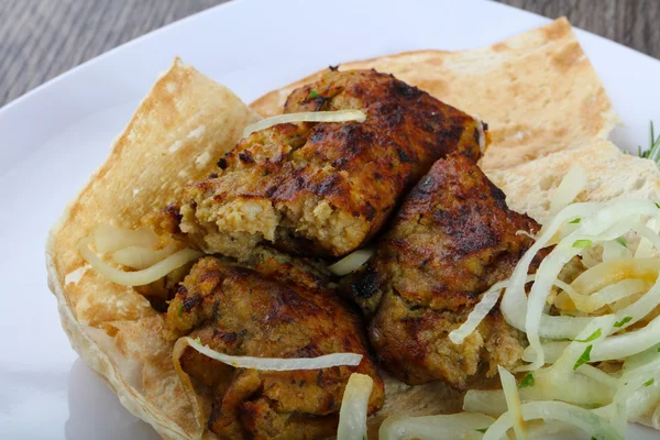 Vegetarische aardappel kebab — Stockfoto